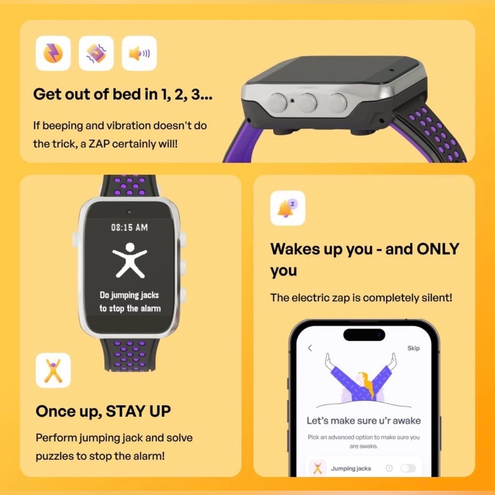 Shock Clock MAX - Smart Watch w/ Electric Zap, Sleep & Heart Rate Tracking - Picture 3 of 9